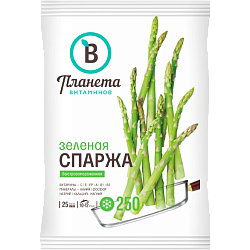 "PLANET OF VITAMINS" green asparagus
